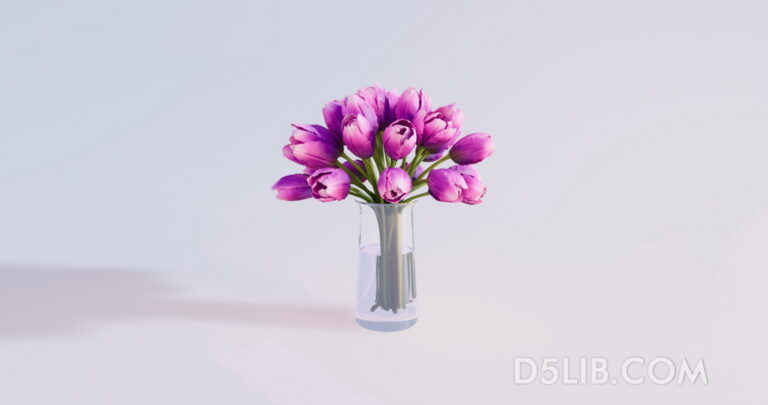 Free Decor Tulip Model Assets For D5 Render Download-34