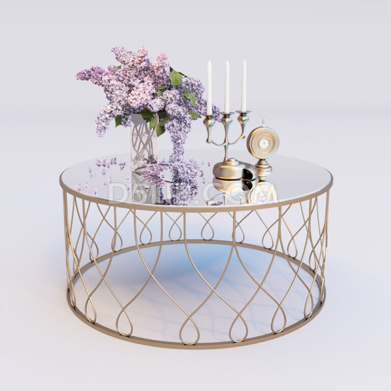 Free Caracole Tea Table Model Assets For D5 Render Download-196