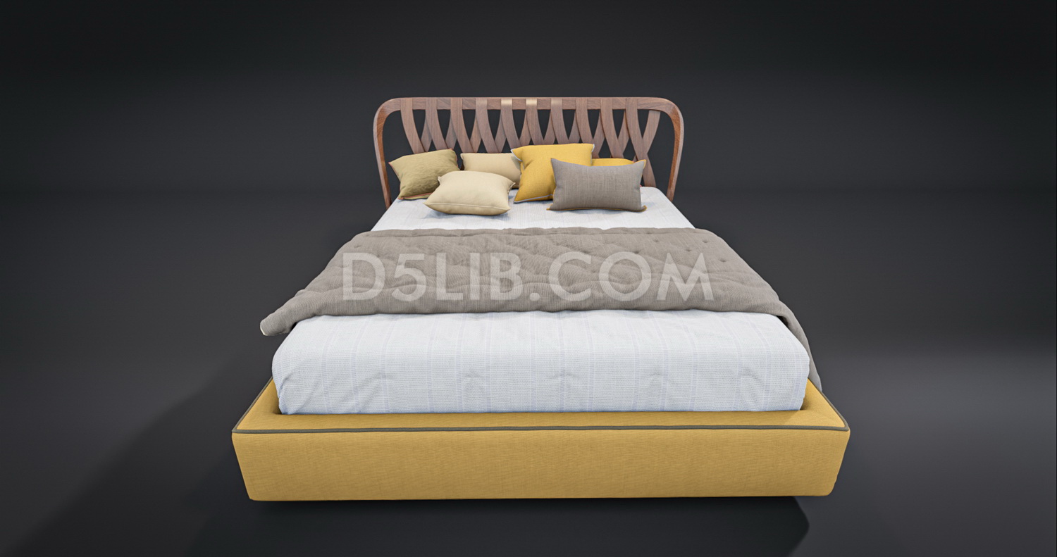 Free Bed Model Assets For D5 Render Download-218