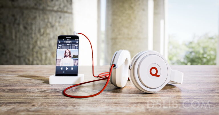 Free Headphones Model Assets For D5 Render Download-270