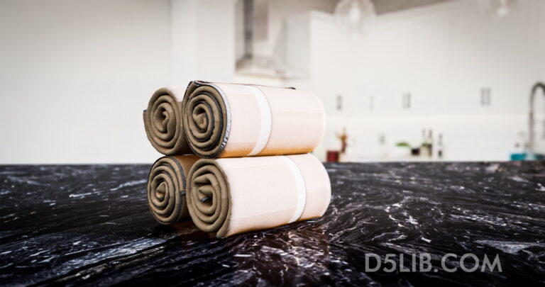 Download Free D5 Render 3d Model Of A Bath Towel-312