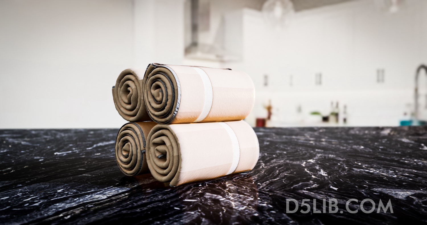 Download Free D5 Render 3d Model Of A Bath Towel-312